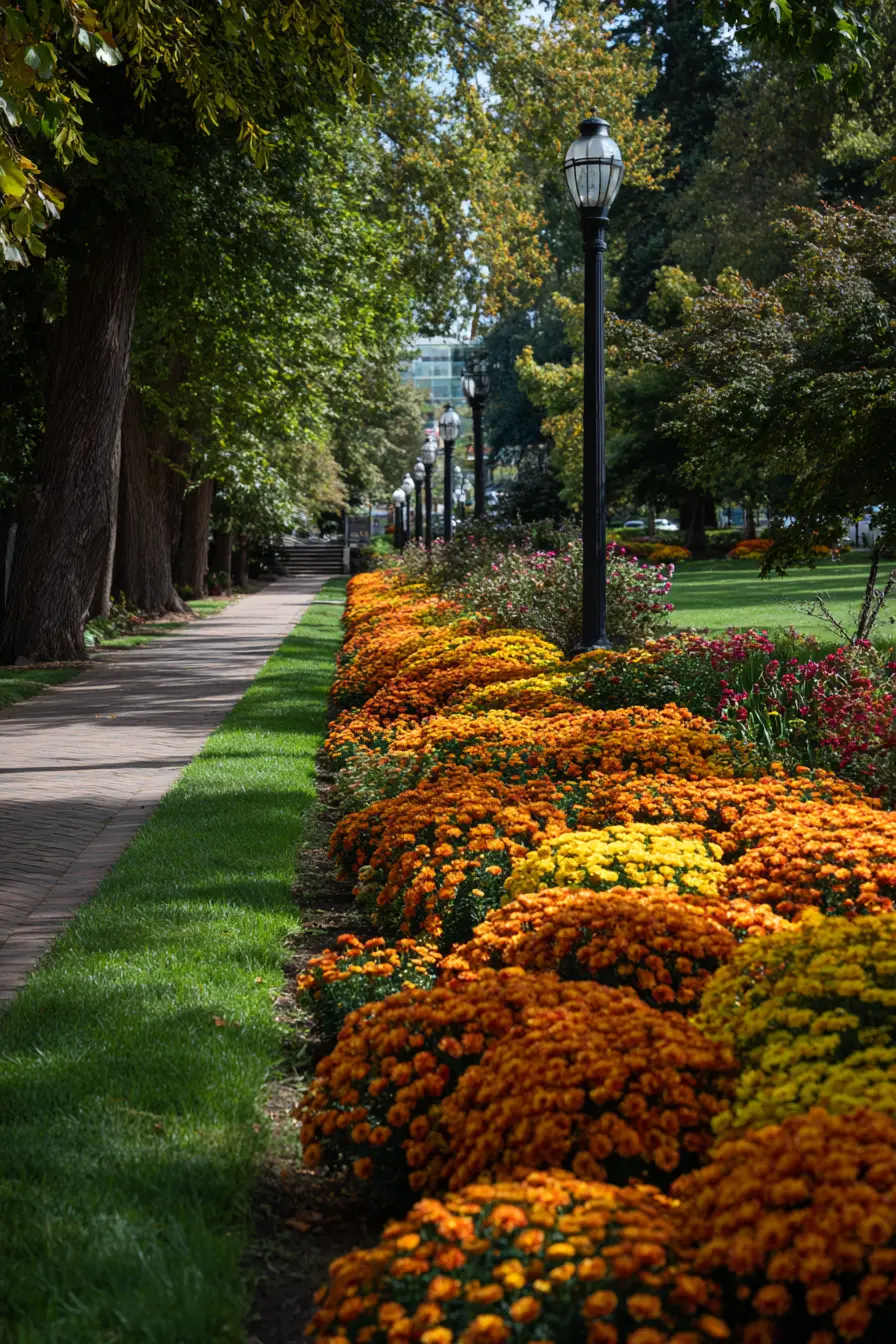 Flower-Filled Park Strip Border