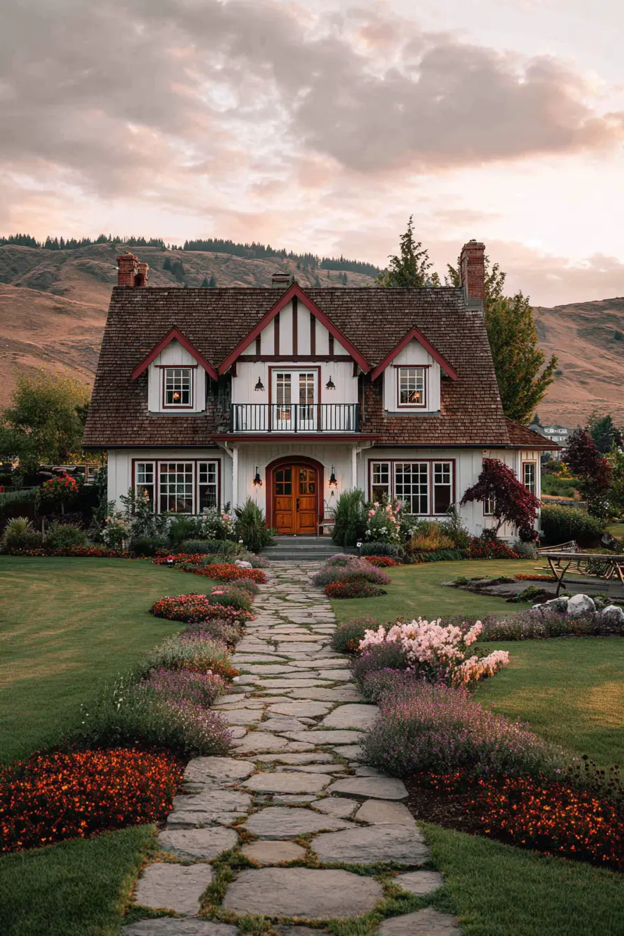 Charming Tudor Style Two Story House