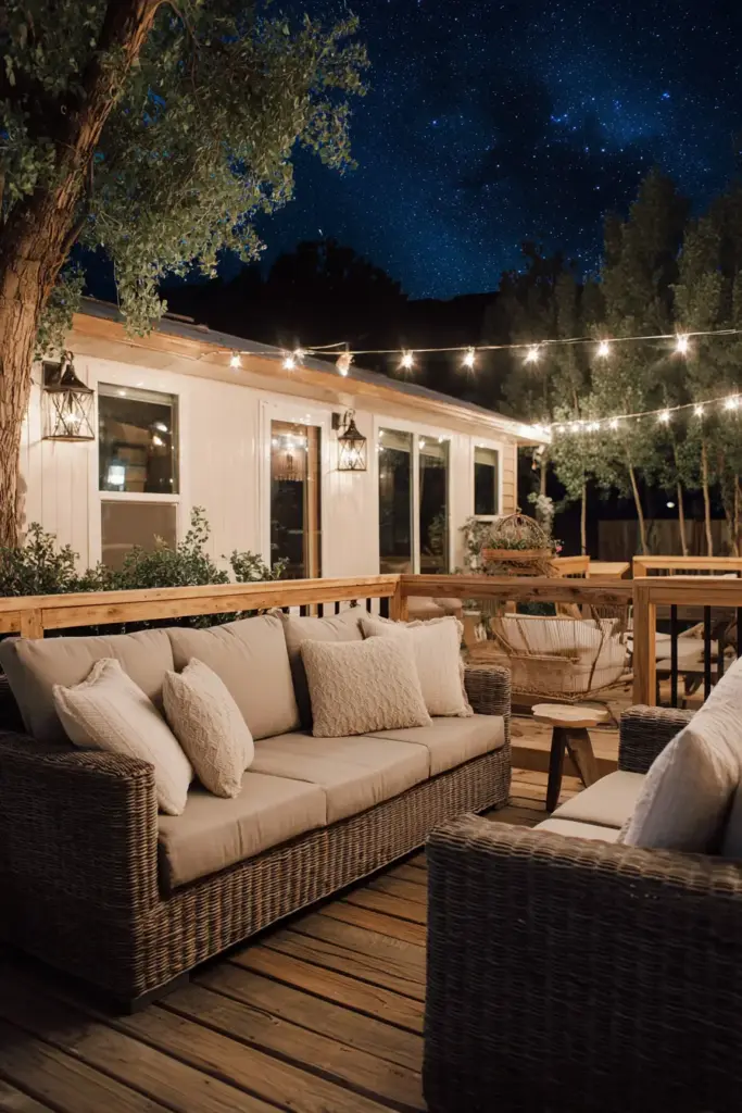 Starry Night Deck for a Mobile Home