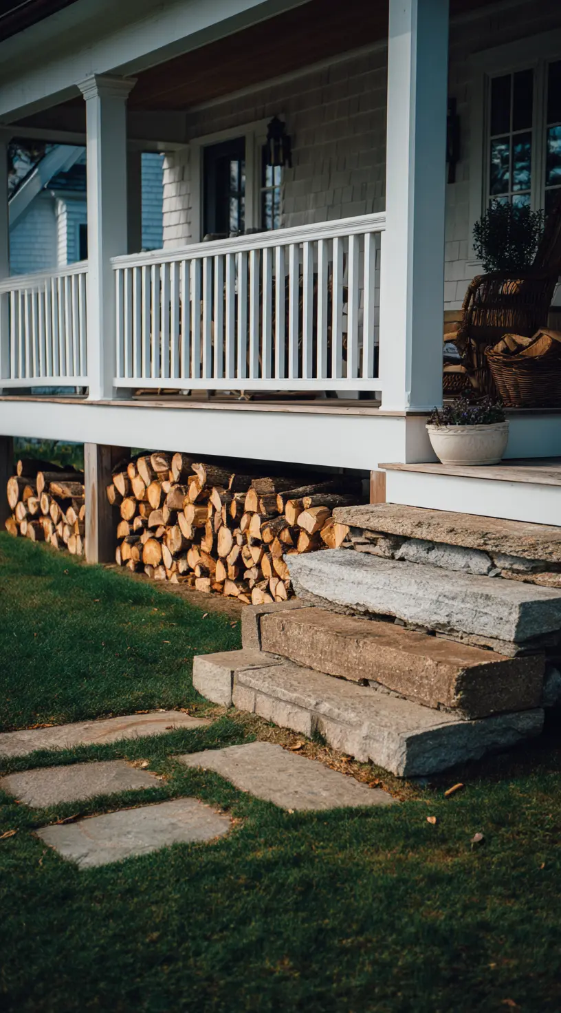 Classic Porch with Functional Deck Skirting