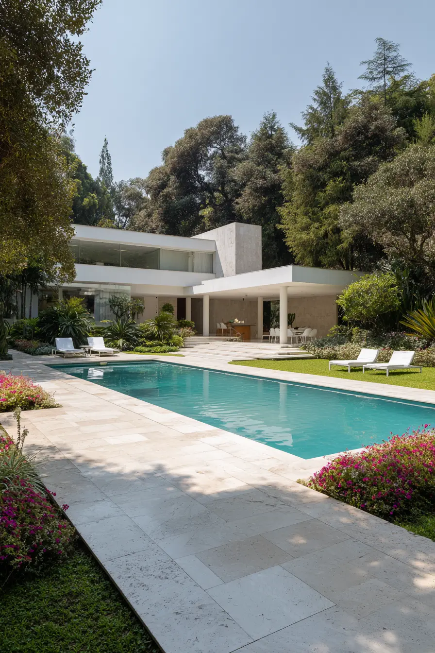 Sleek Poolside Composite Walkway