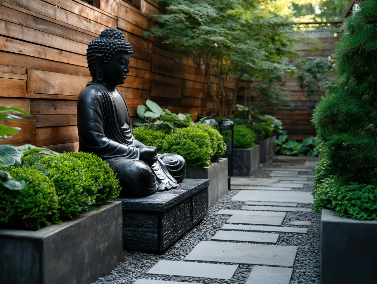 Place Buddha Statues Around the Garden to Inspire Peace