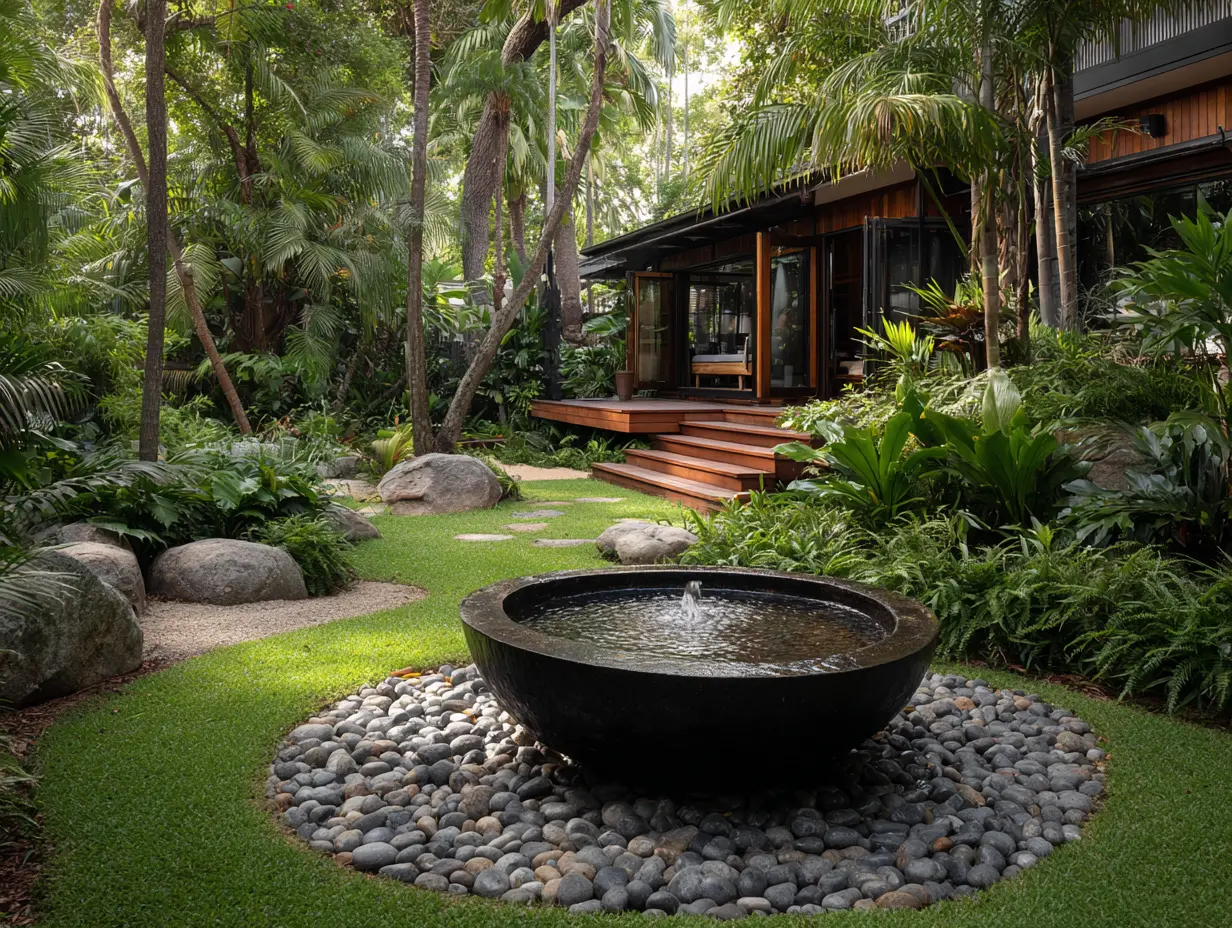 Small Garden With Water Features