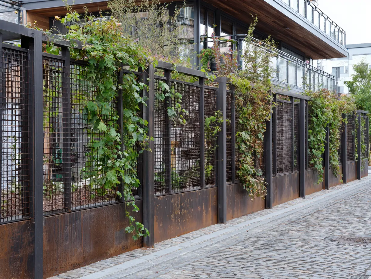 Use Garden Trellises for Climbing Plants to Form a Living Fence