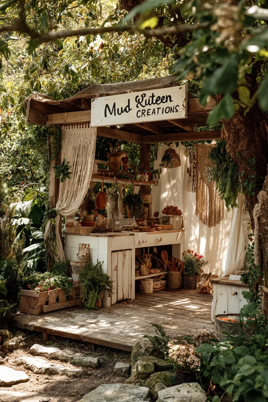 Whimsical Garden Mud Kitchen with Homely Flair