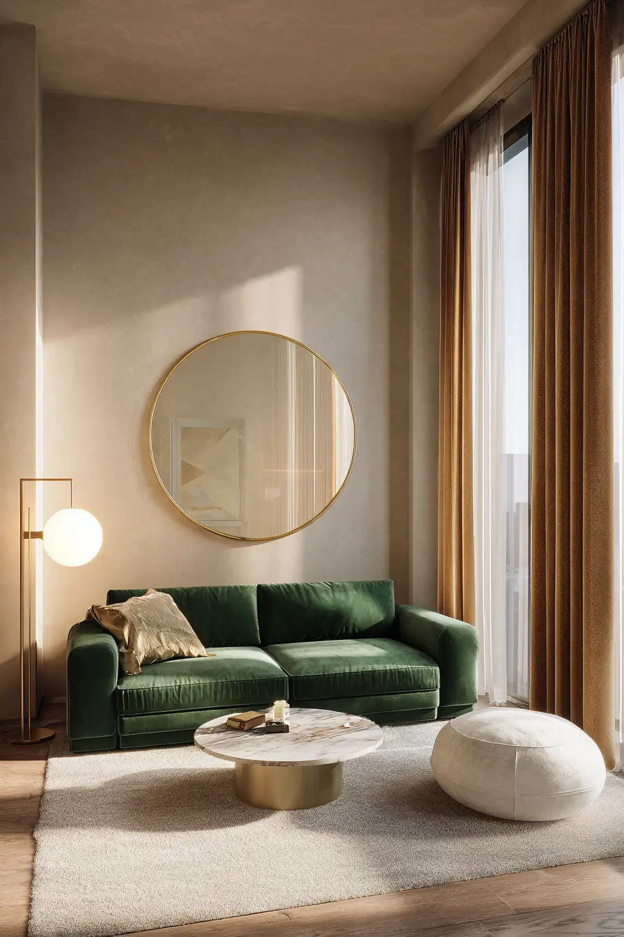 Green Velvet Sofa: A Touch of Nature and Elegance