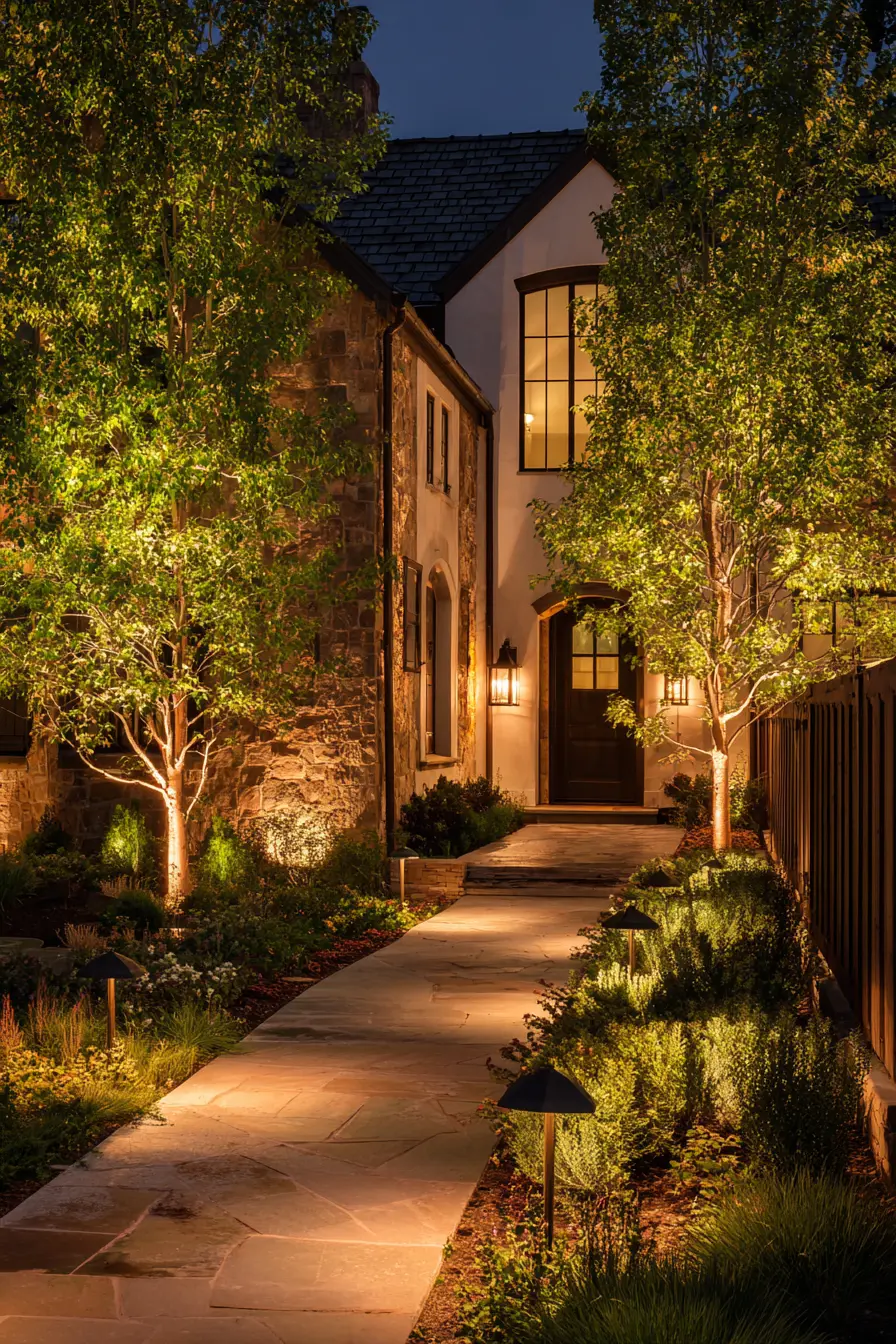 Tree and Path Lighting for a Warm Welcome
