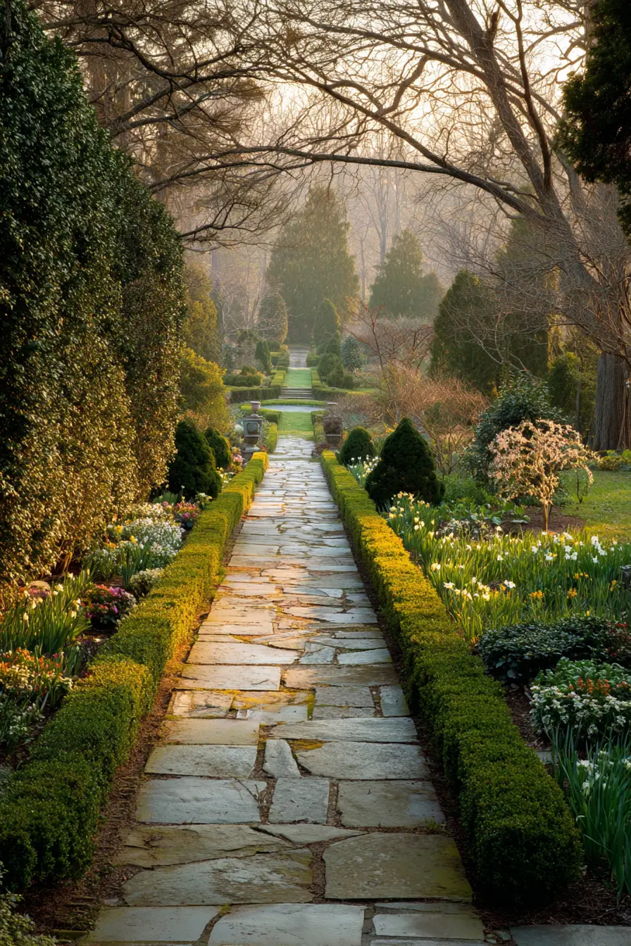Boxwood Borders for a Classic Walkway Look
