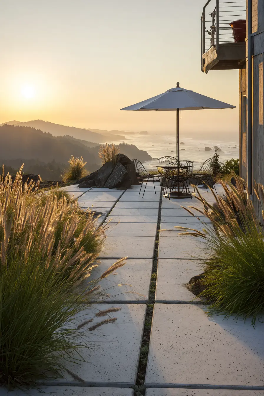Modern Patio Pavers with Breathtaking Views