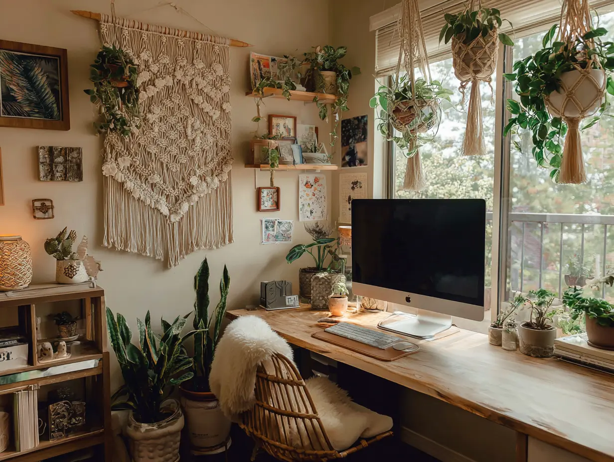 Suspend a Macrame Plant Hanger From Your Ceiling to Add Visual Interest