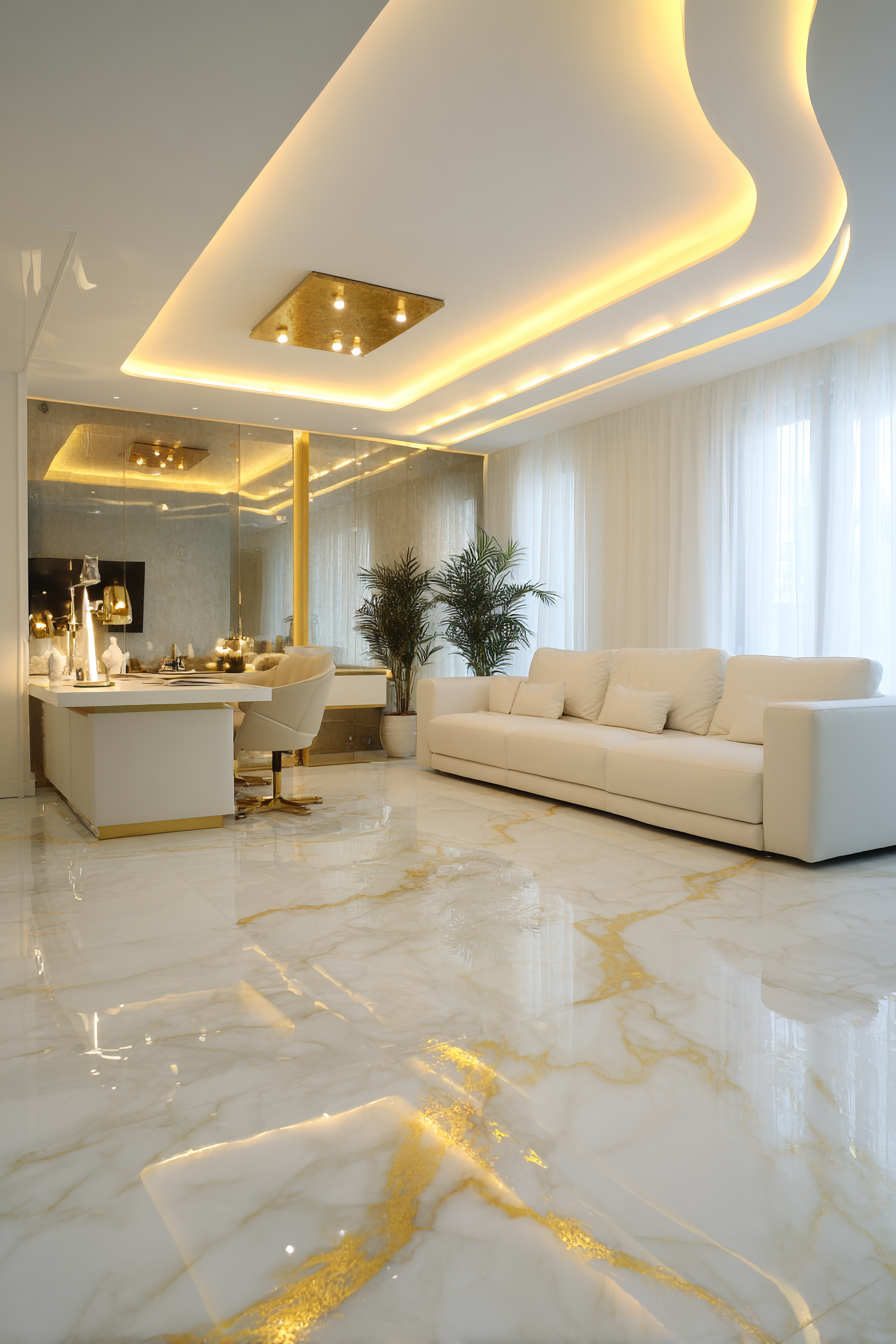 White and Gold for a Luxe Glow