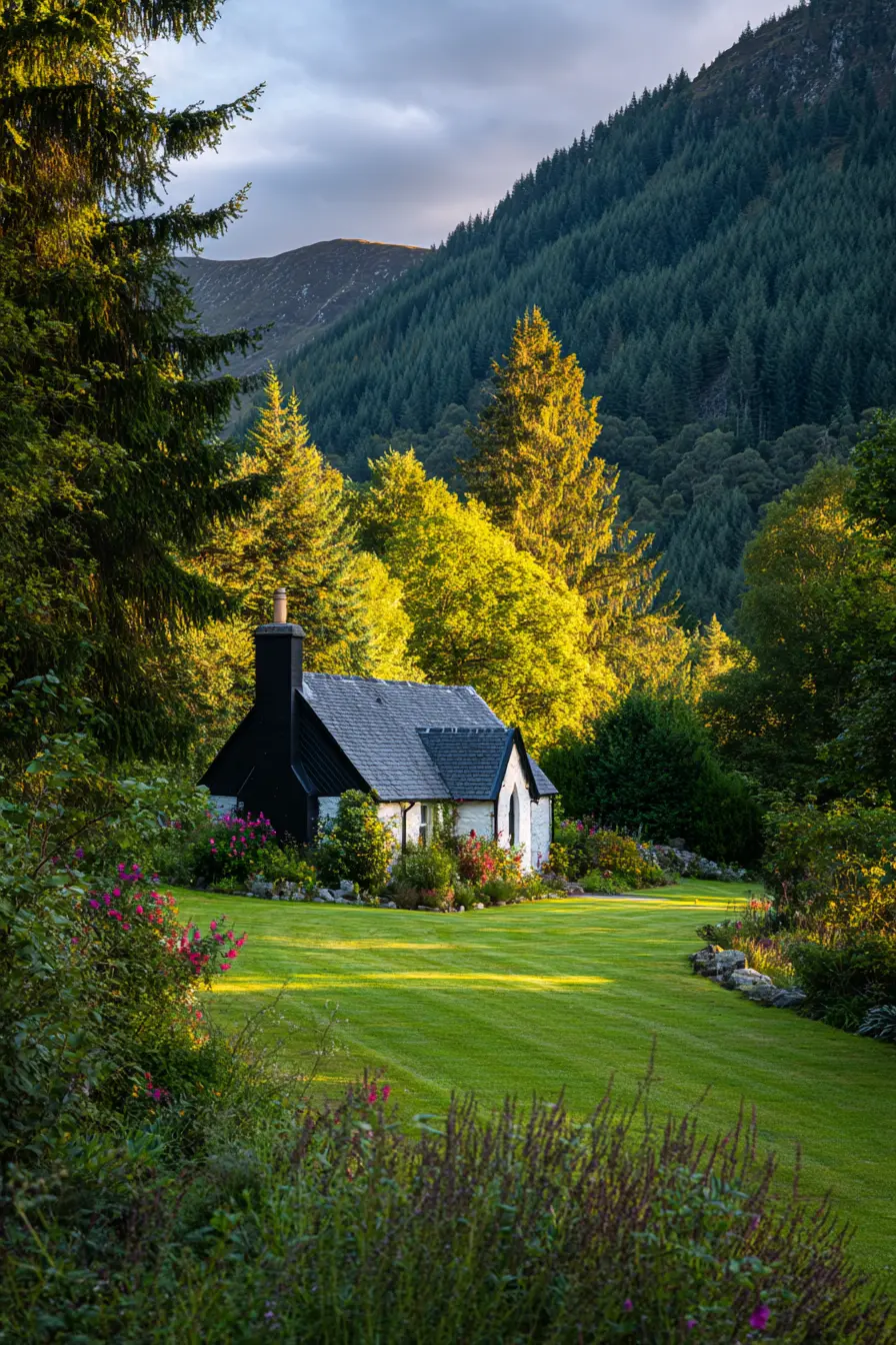 Cozy Cottage with Black Painted Chimney