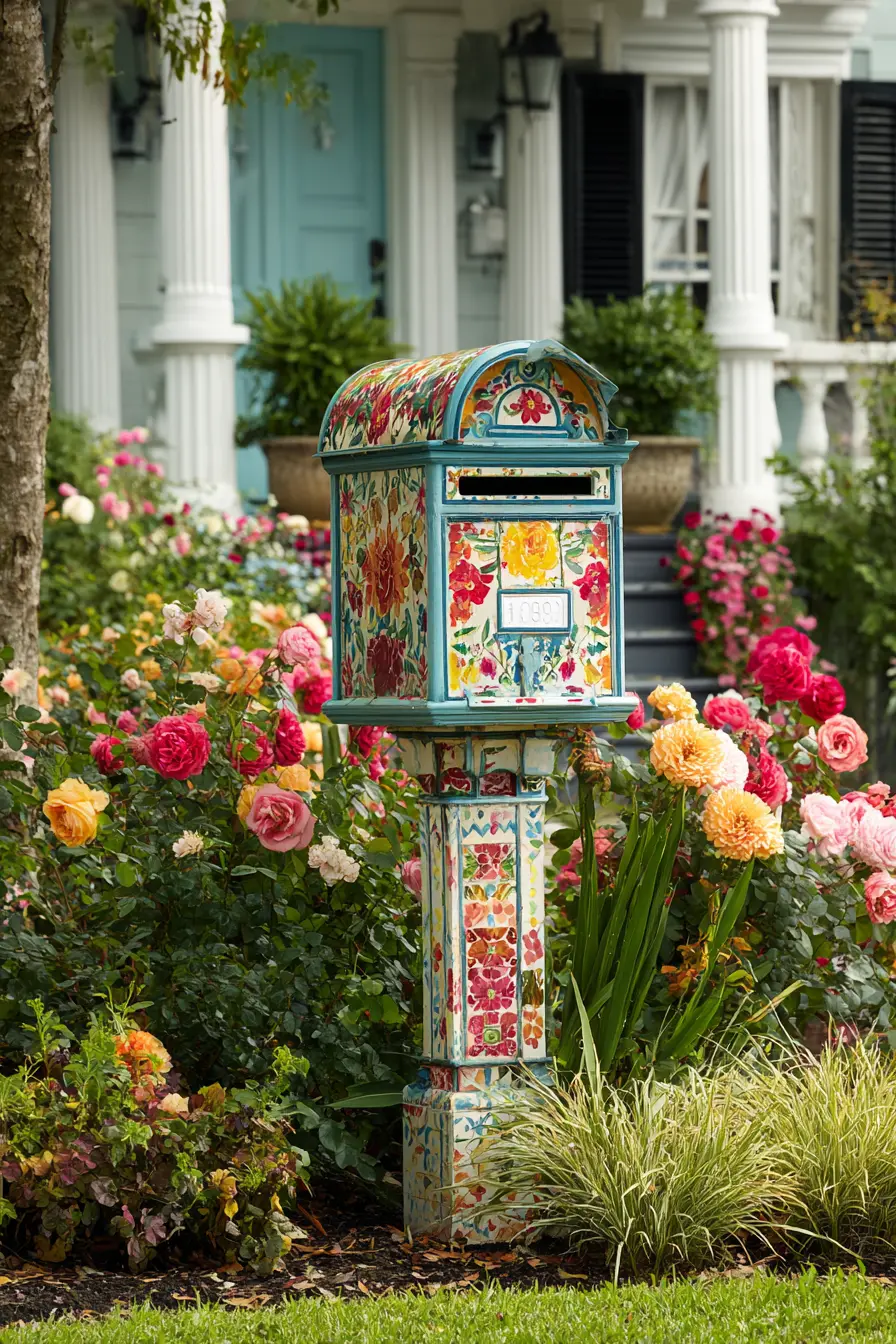 Coastal Mailbox with Seashell Accents