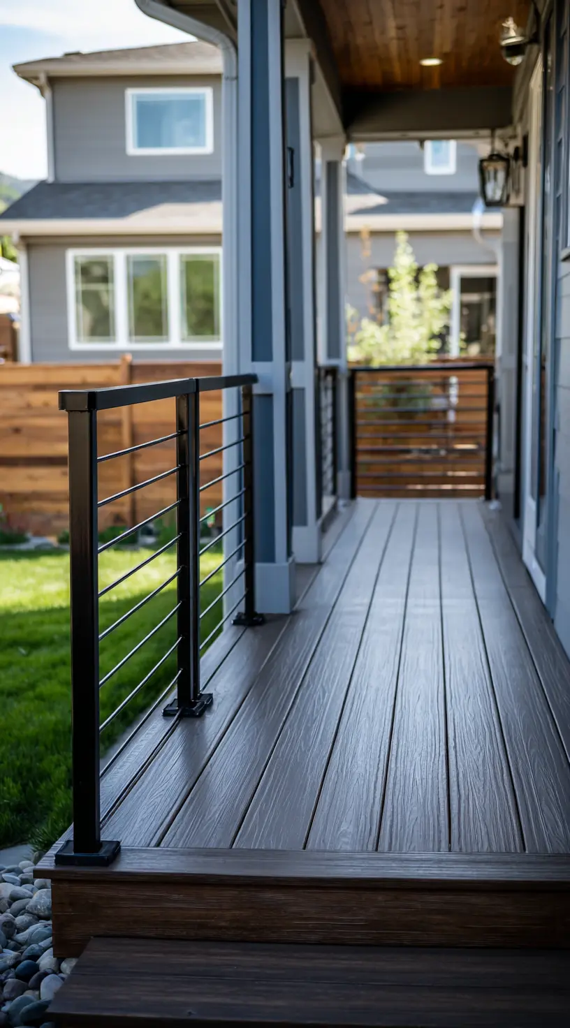 Clean Deck Skirting with Modern Cable Rail