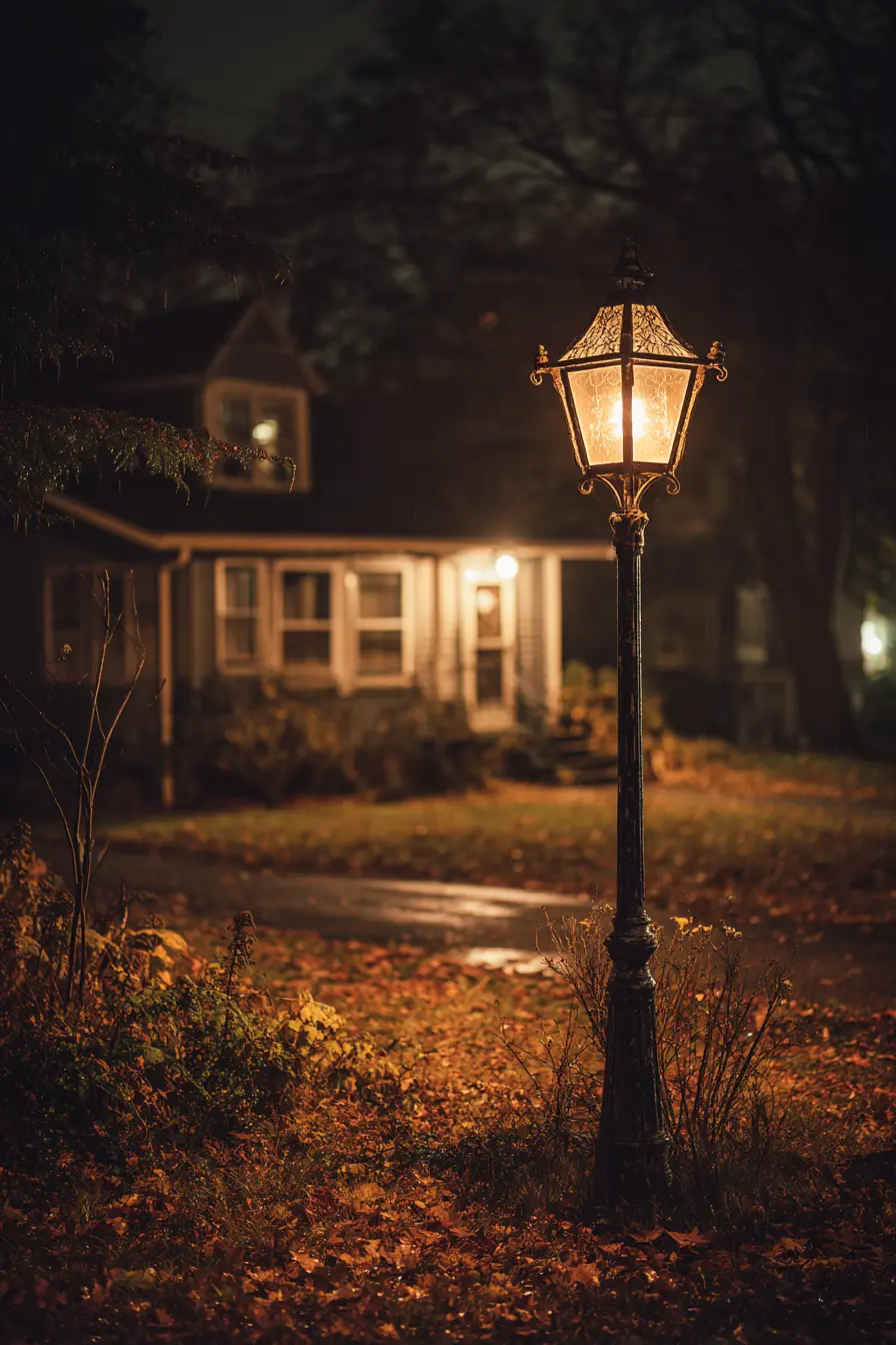 Vintage Driveway Light with Cozy Glow
