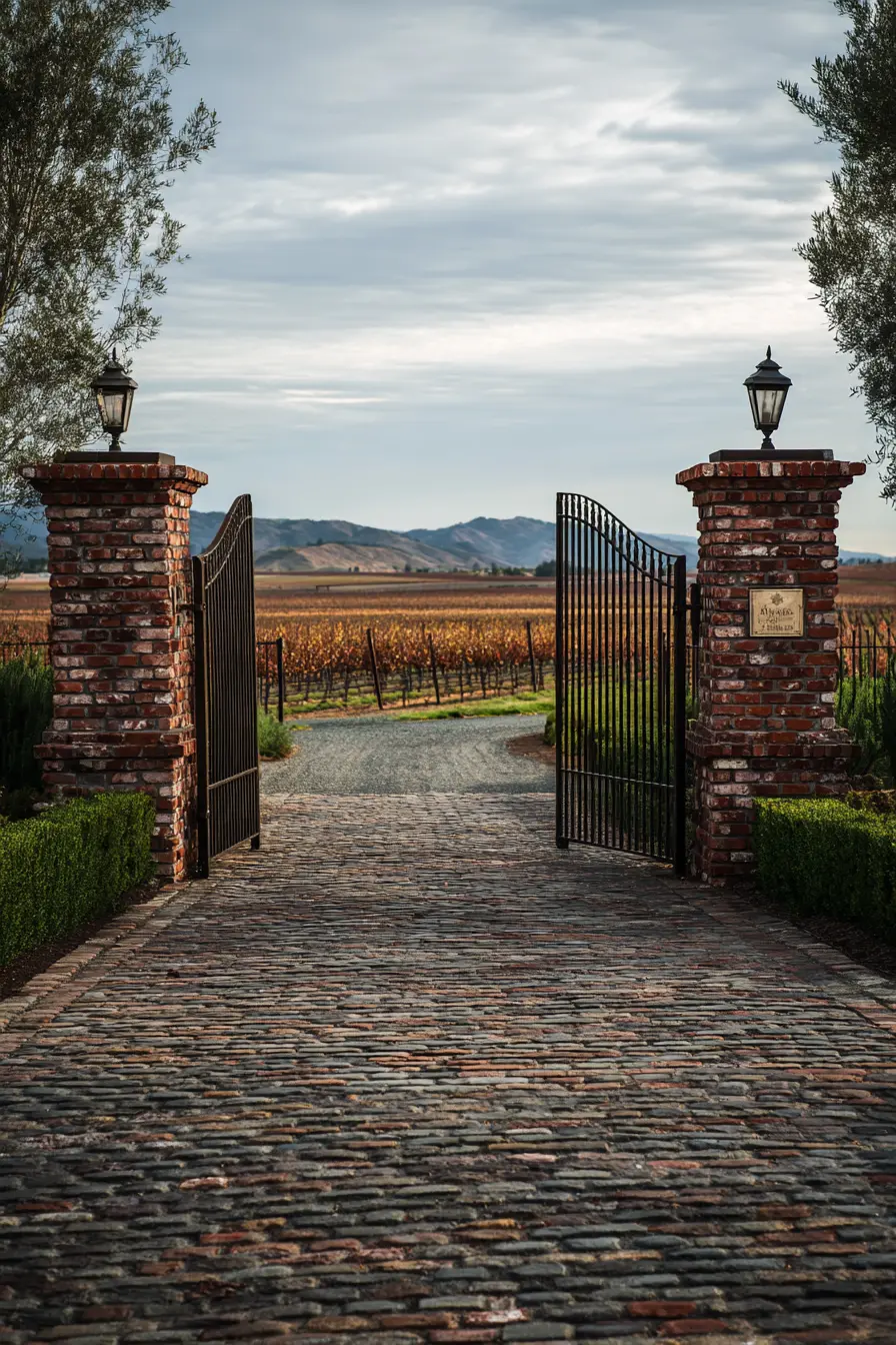 Brick Pillar Driveway Posts