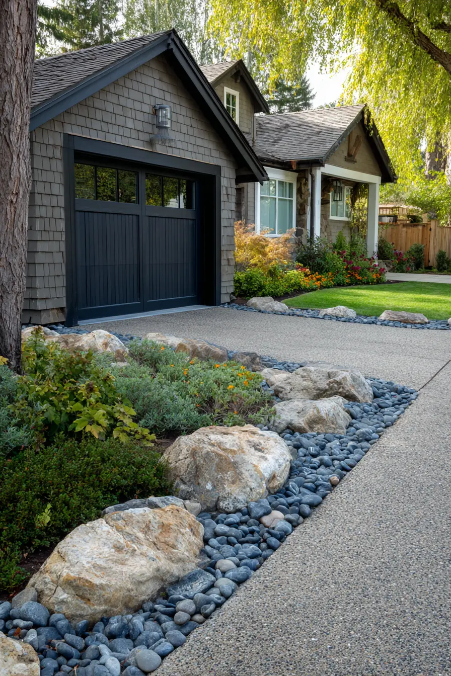 Natural Stone Accented Parking Pad