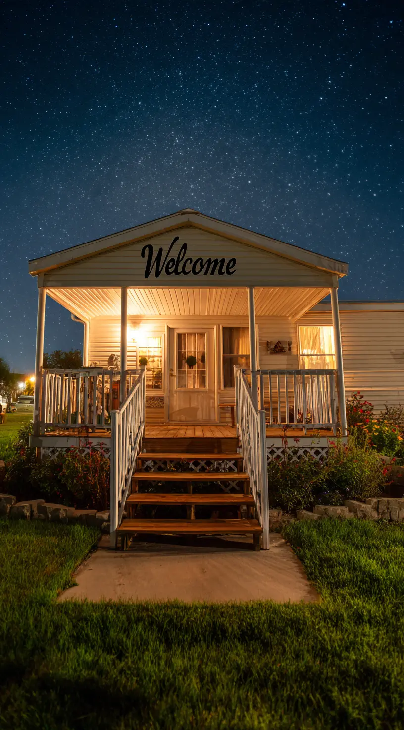 Welcoming Porch Design That Transforms a Mobile Home