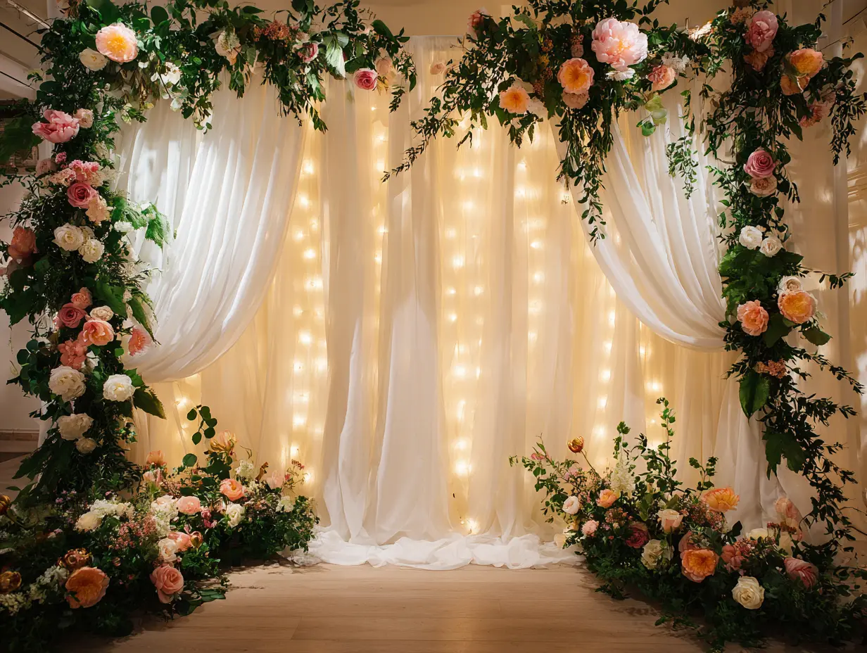 Embed Lights in Drapery for an Elegant Backdrop