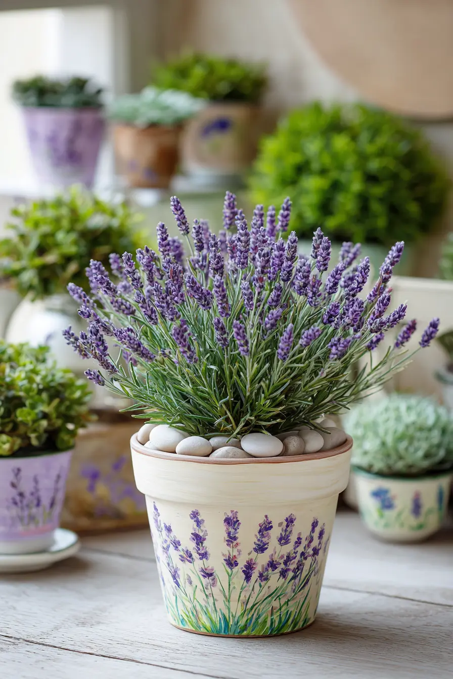 Lavender: Aromatic Charm in Sunny Terracotta
