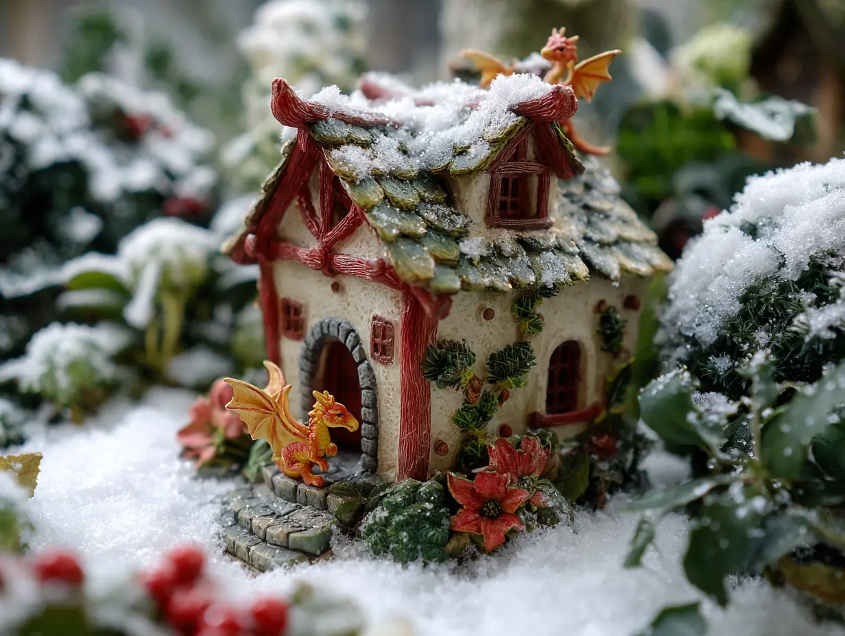 Use Snow-Like Decor to Create a Tiny Fairy Winter Wonderland