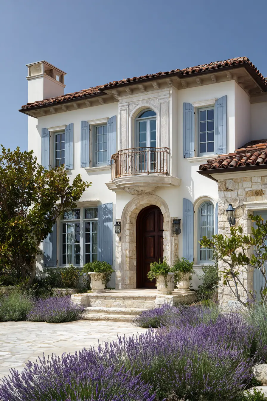 Coastal Whites with Soft Blue Shutters
