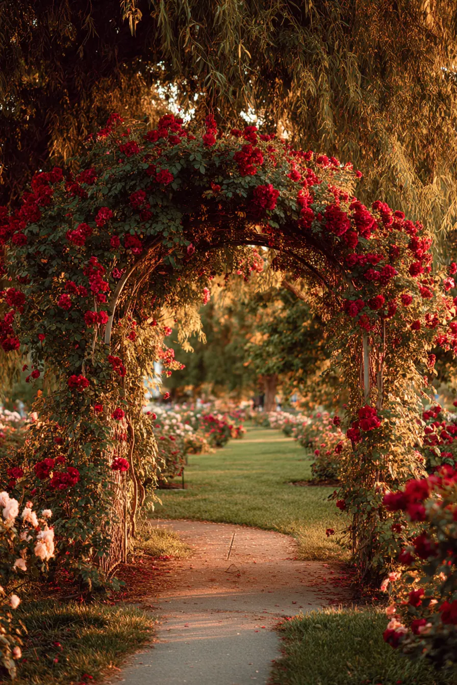 Romantic Rose Archway in Bloom