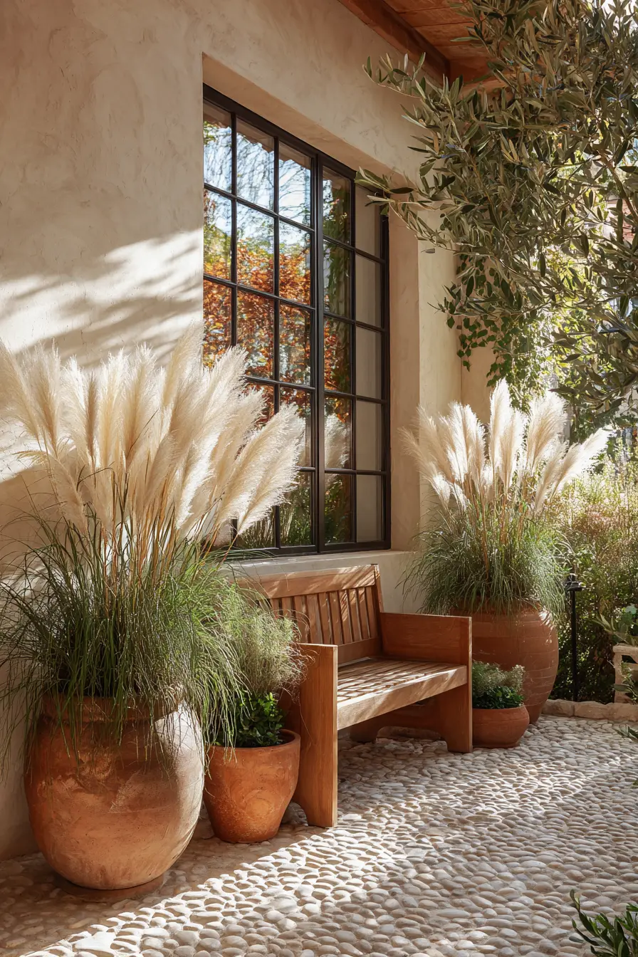 Ornamental Grasses Bring Softness to Patio Corners