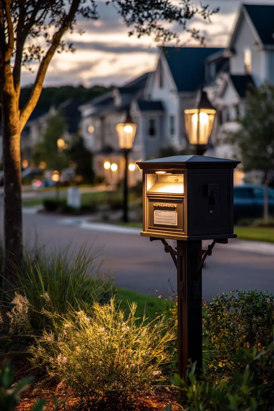 Modern Mailbox with Built-In Lighting