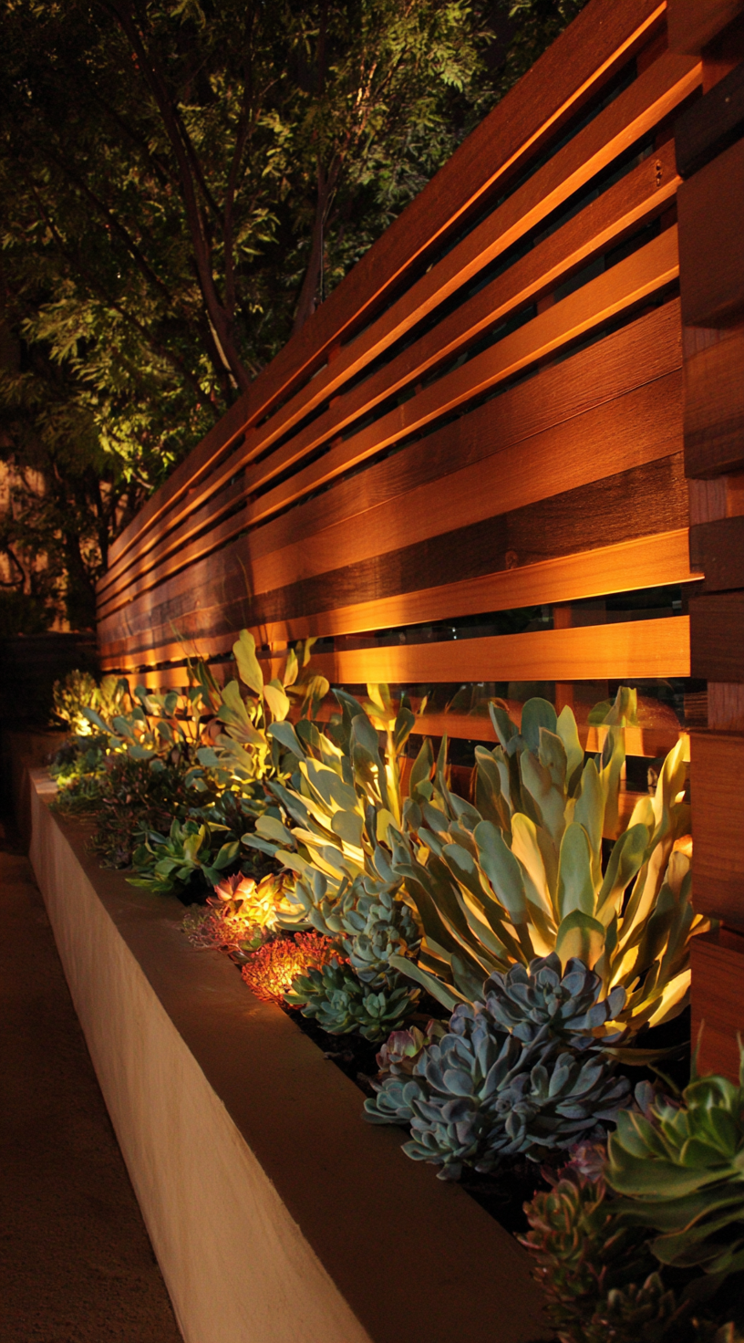 Redwood Fence Glows with Natural Warmth