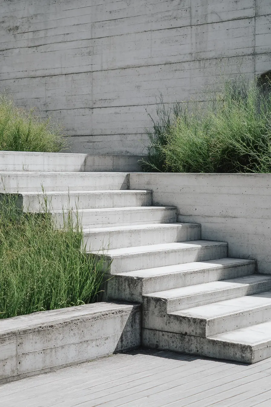 Minimalist Concrete Stairs with Modern Simplicity