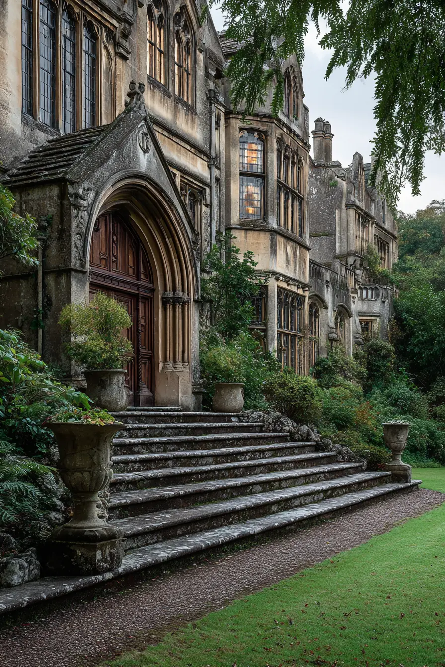 Grand Stone Stairway with Historic Charm