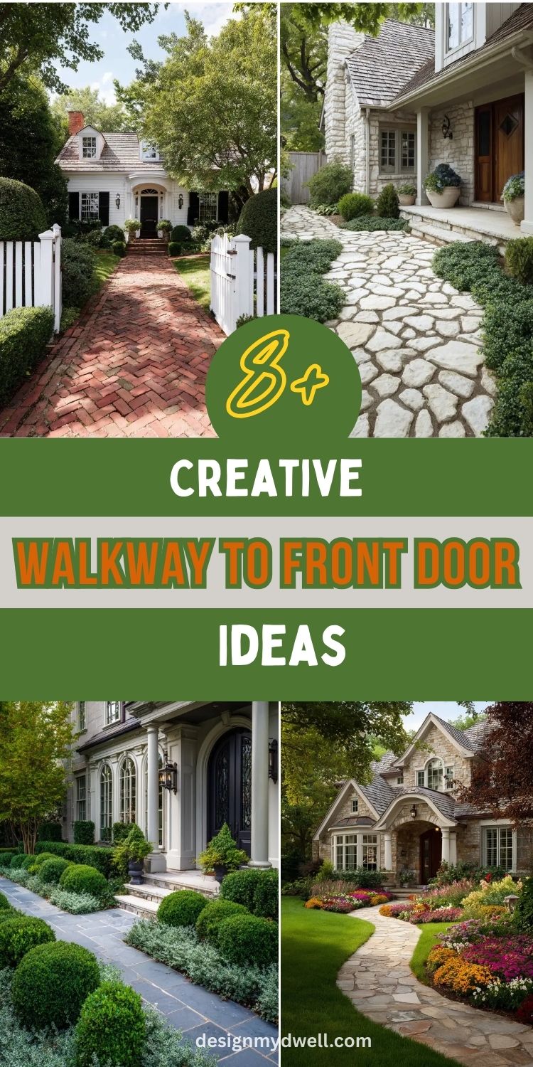 8+ Creative Walkway to Front Door Ideas
