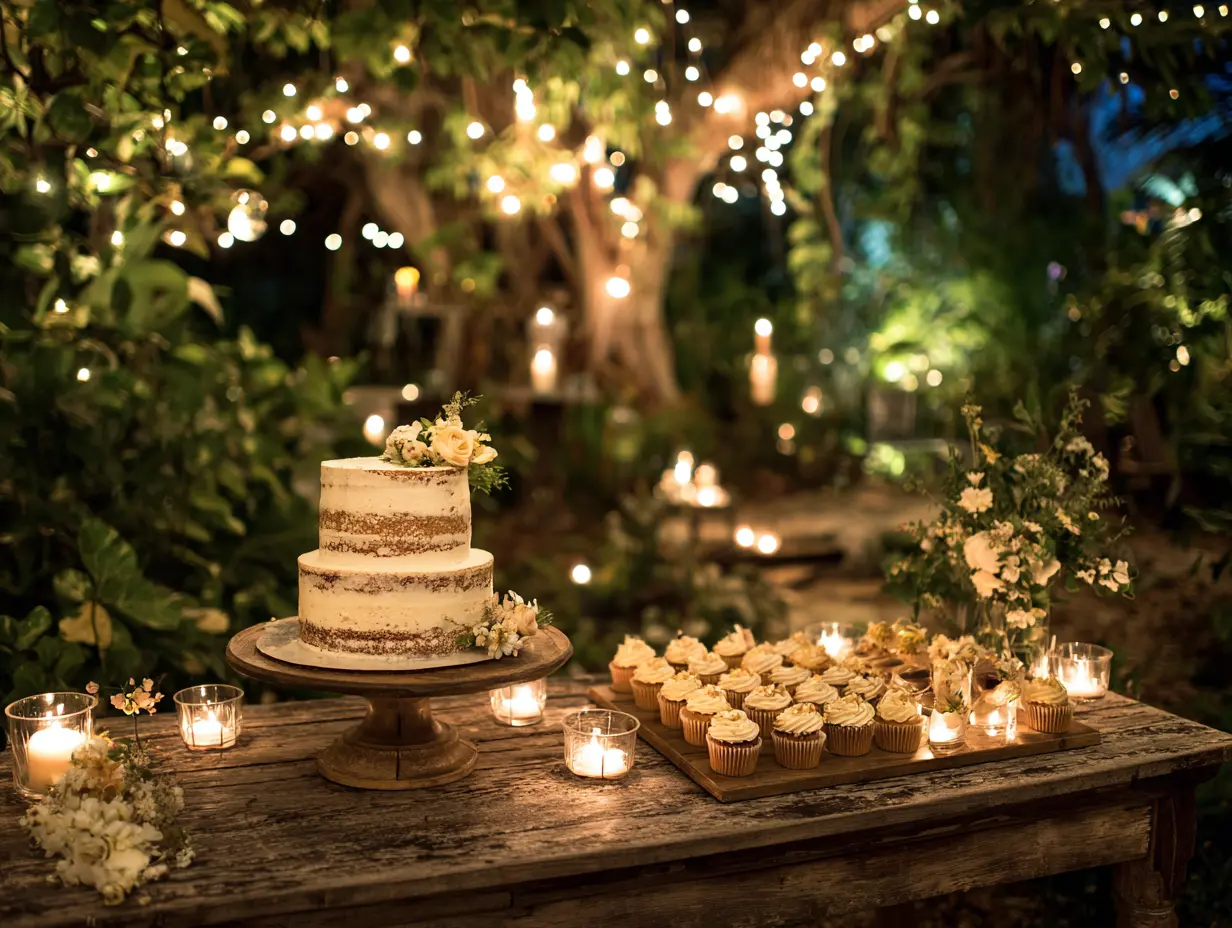 Cluster Candles on Tables for Soft, Flickering Light