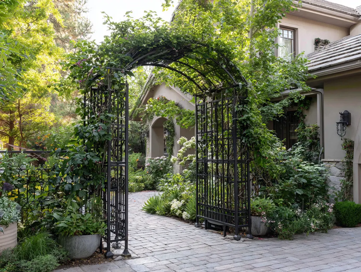 Incorporate Arches and Trellises for Vertical Interest