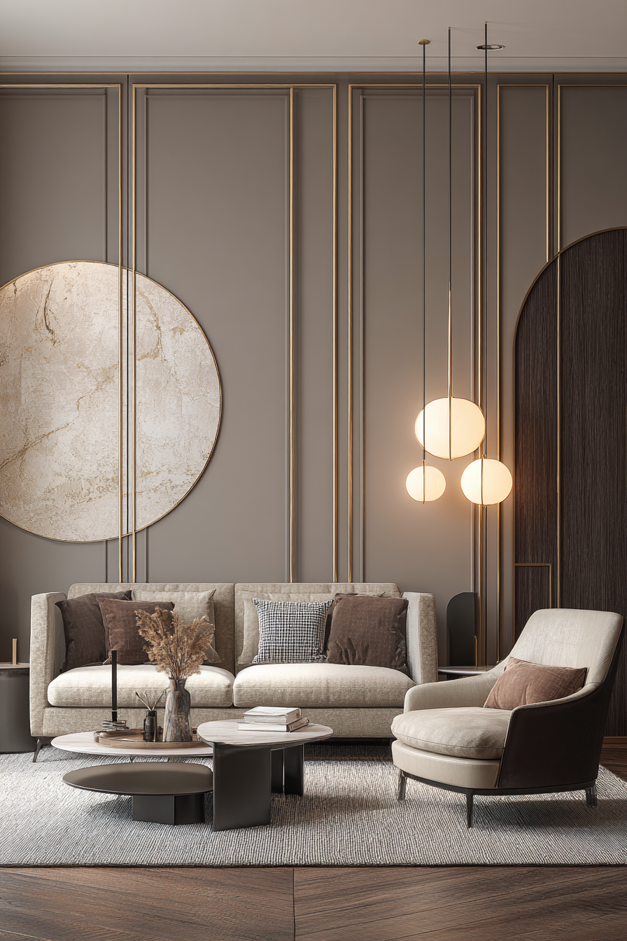 Rich Taupes with Golden Touches