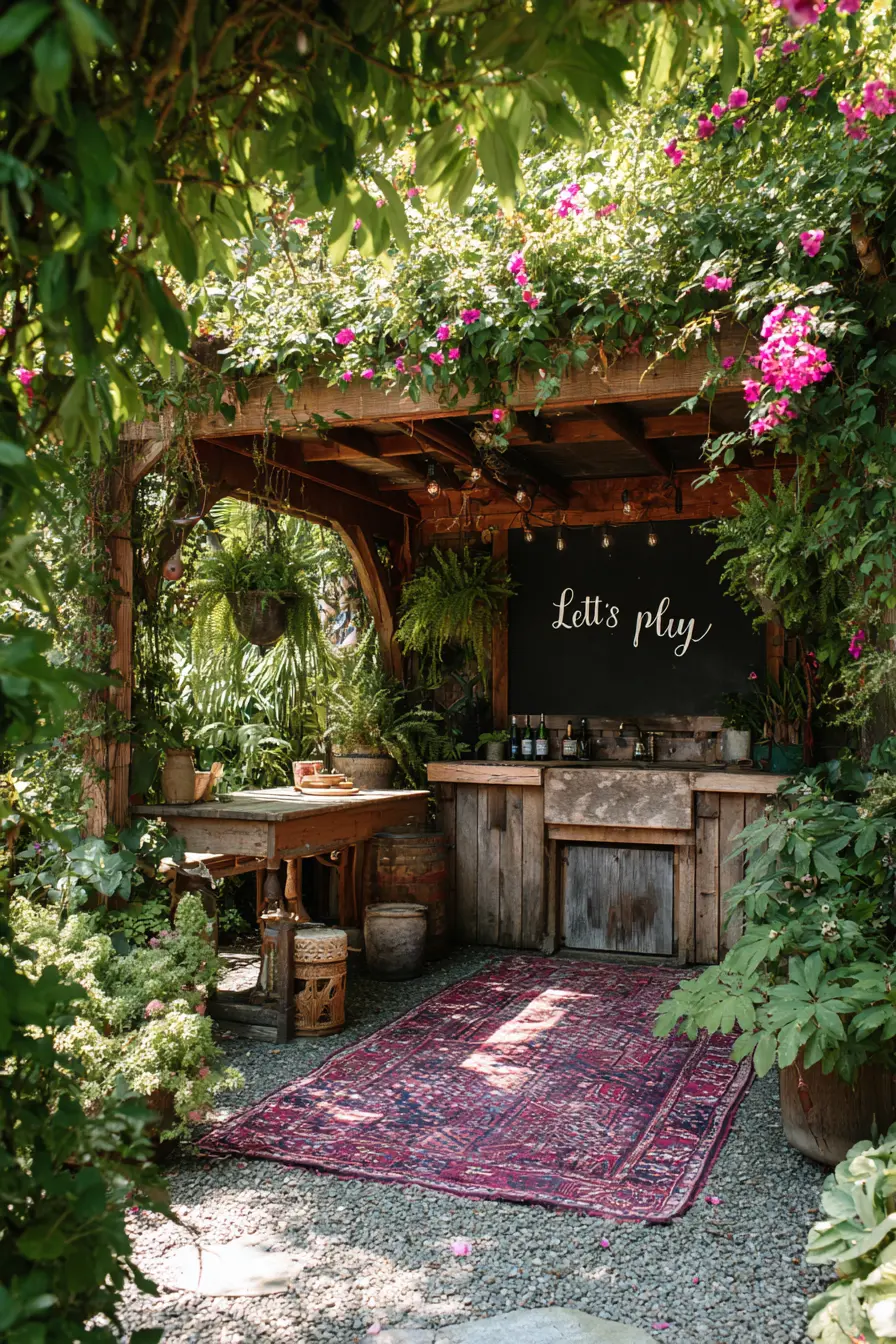 Lush Garden Mud Kitchen with Playful Spirit