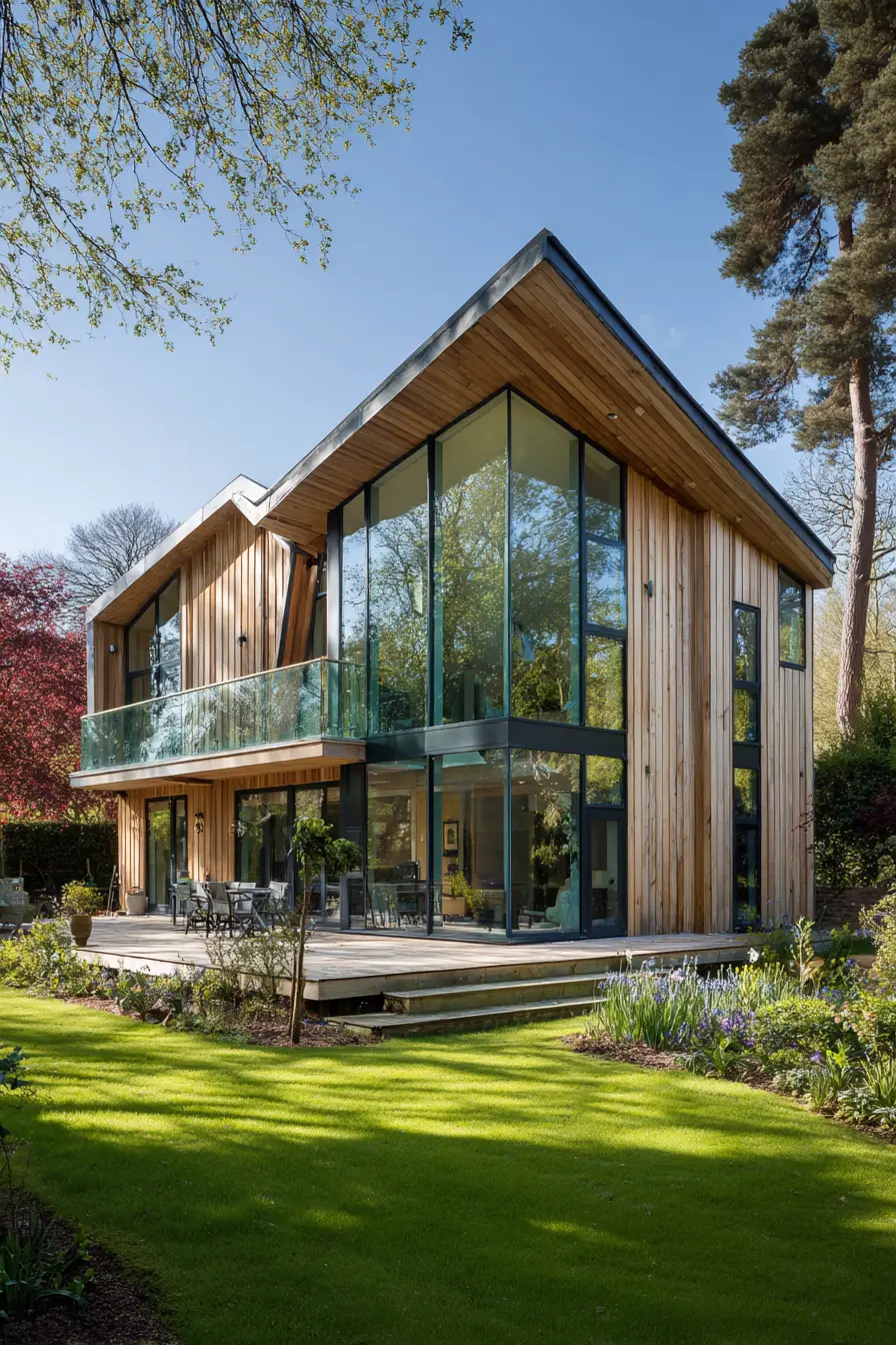 Modern Timber Exterior with Expansive Glass Walls
