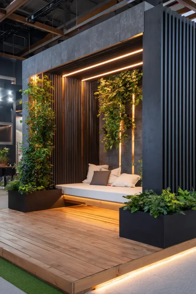 Modern Outdoor Nook for a Mobile Home