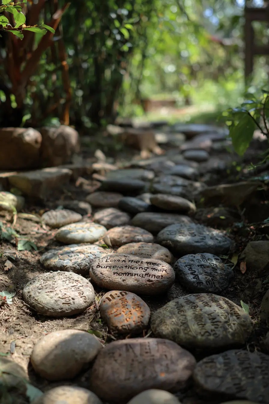 Pebble Pathway with Personalized Touch
