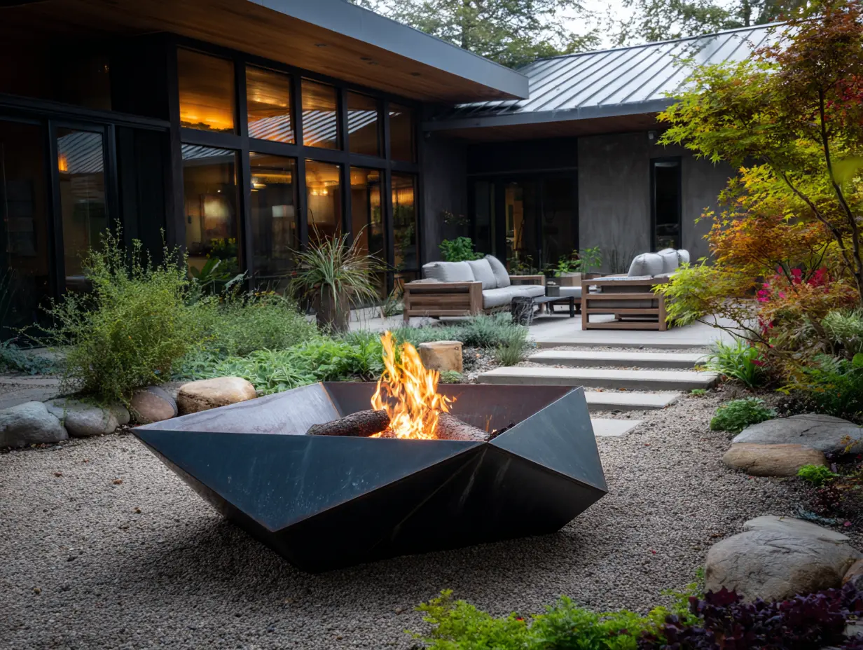 Build an Angular, Geometric Fire Pit for a Modern Look