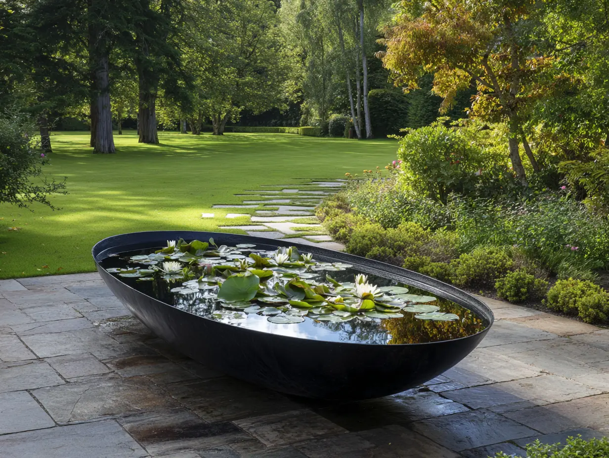 Design a Backyard Pond Using an Old Bathtub or Large Container