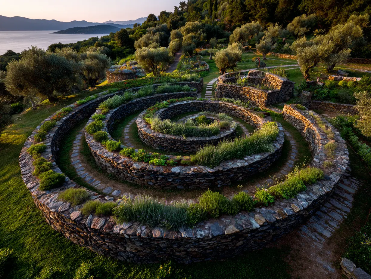 Design a Spiral-Shaped Raised Garden Bed to Grow Herbs