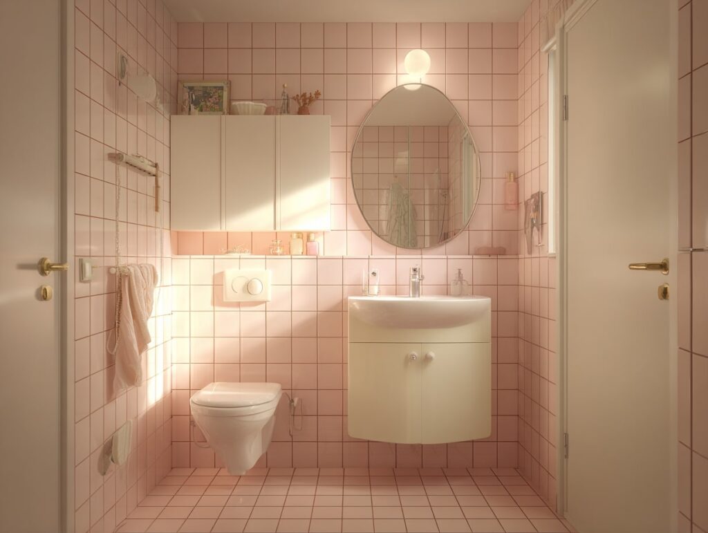 Soft Pink Serenity Bathroom

