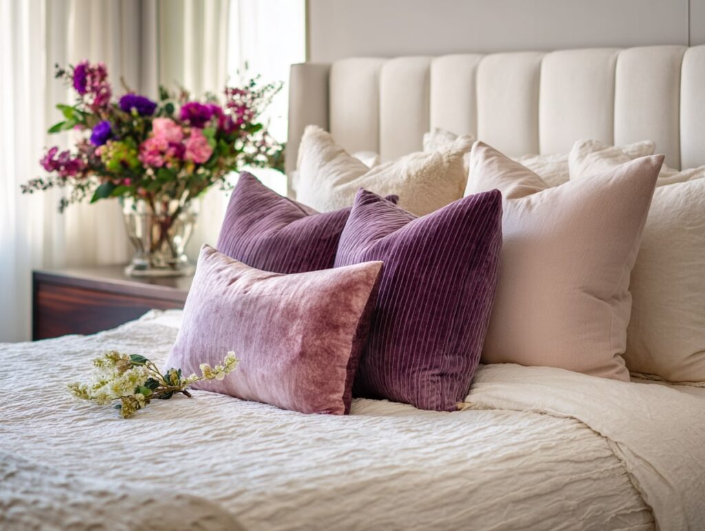Plush Pink and Purple Accent Bedding

