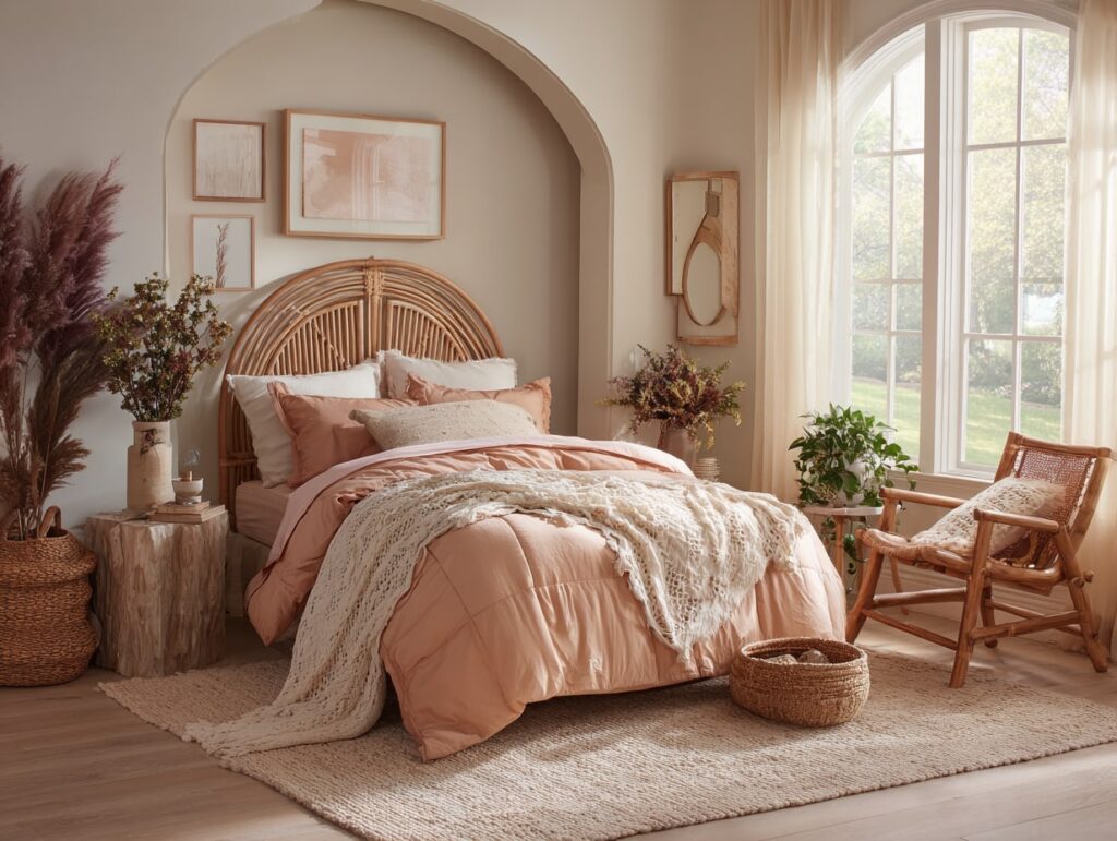 Boho Blush Bedroom Retreat