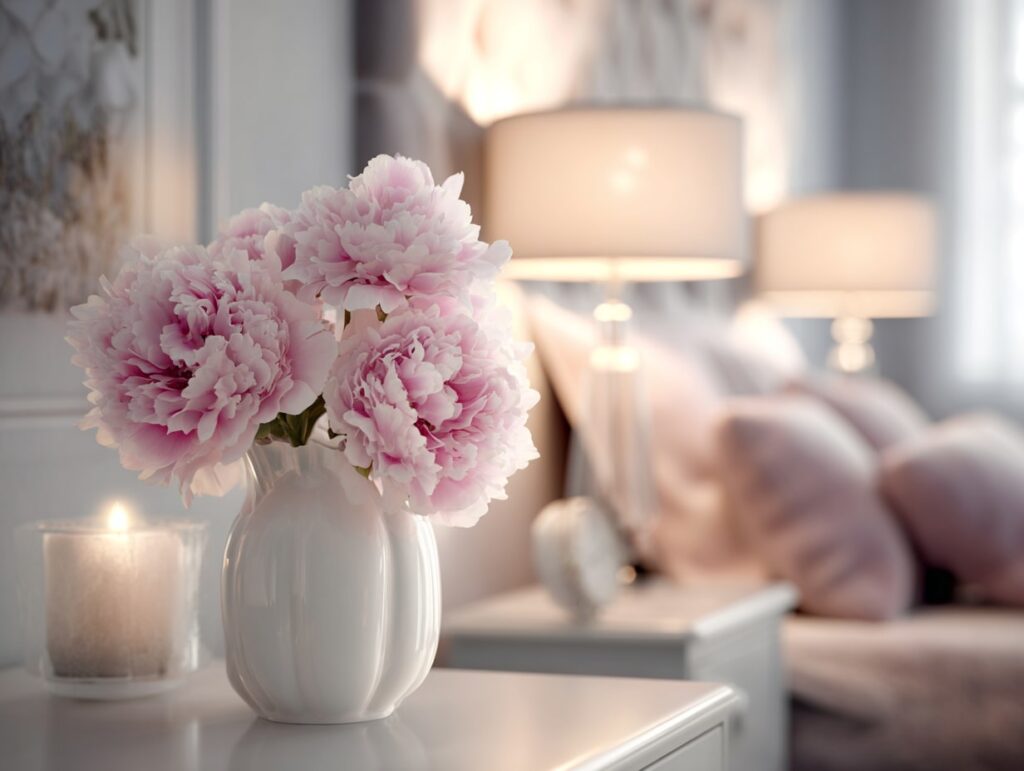 Soft Pink Peony Accent

