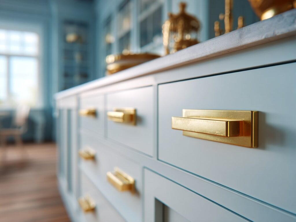 Glamorous Touch with Gold Accents

