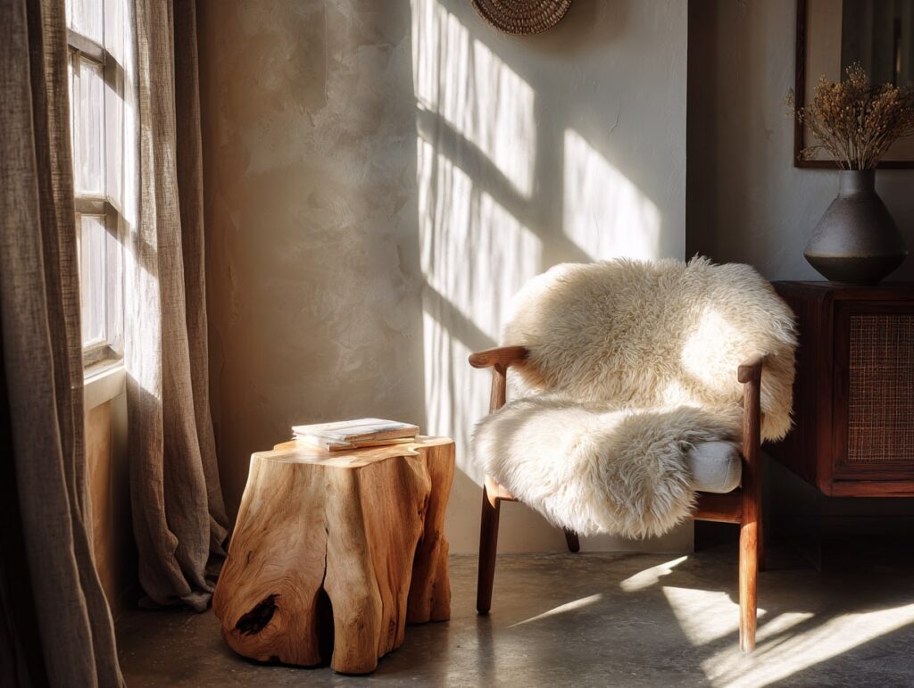 Sunlit Minimalist Reading Corner
