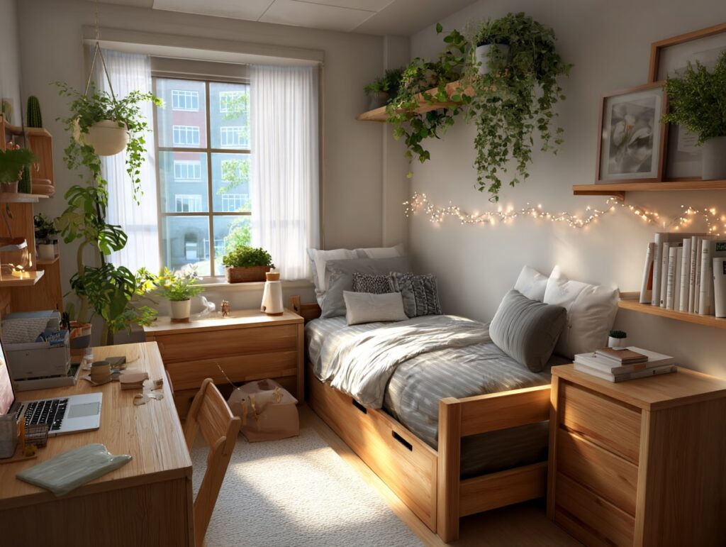 Nature-Inspired Calm with Soft Lighting

